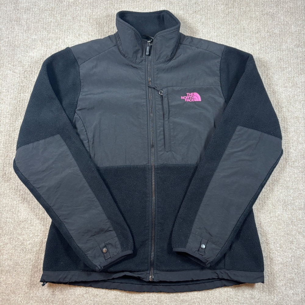 The North Face Black Pink Denali Full Zip Fleece Jacket Women's Size Large BCA - Picture 2 of 7